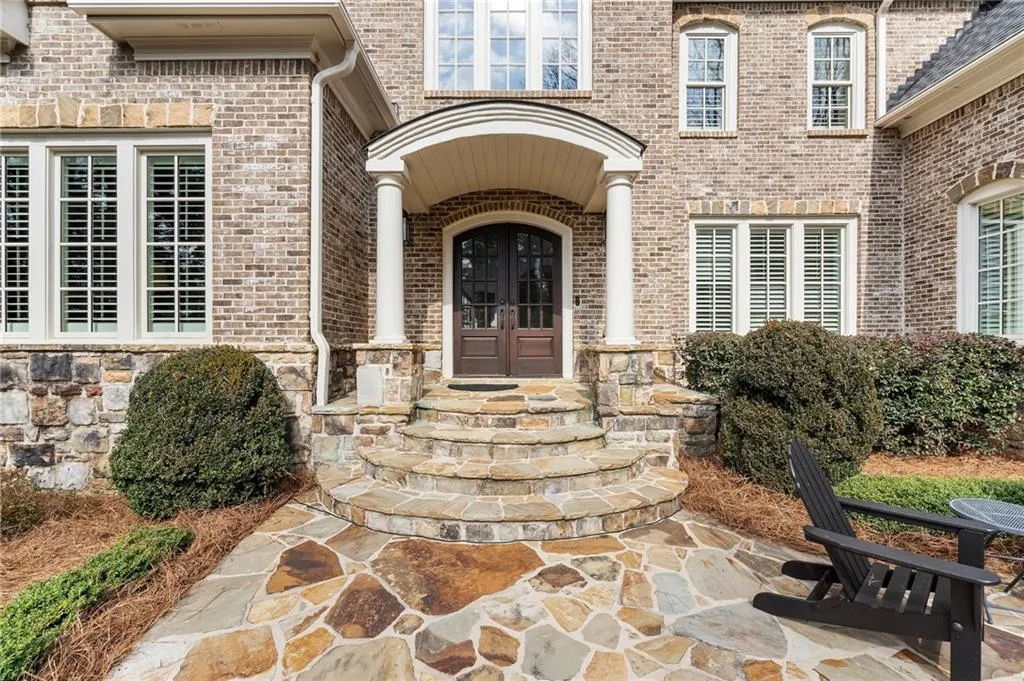 Entrance to property with french doors