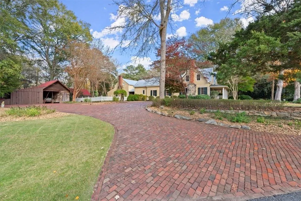 Antique bricks hand laid driveway