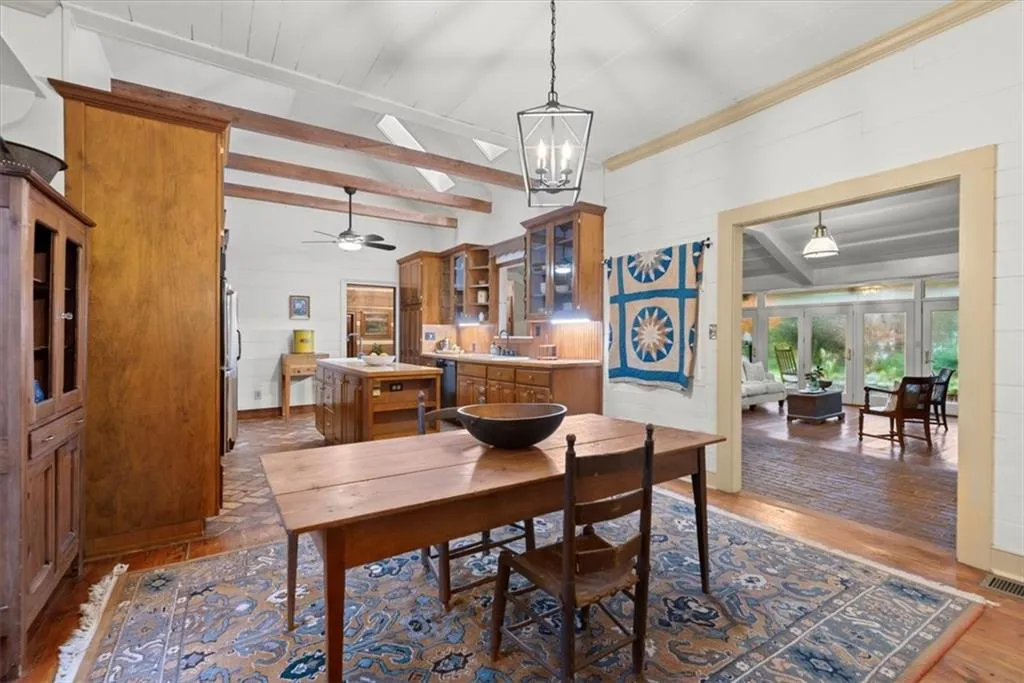 Eat in kitchen looking into sunroom