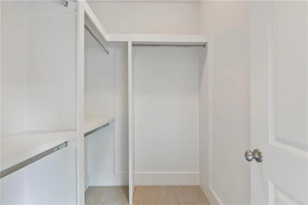 Walk in closet with carpet