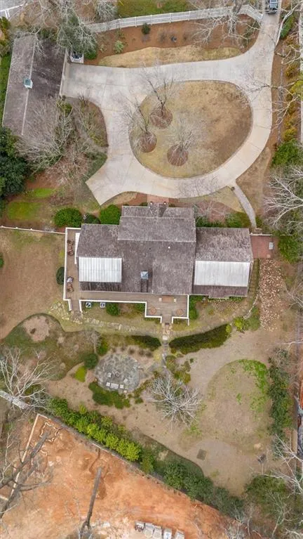 Aerial view of just under 1 acre lot