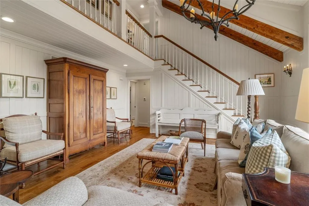 Back stairway to upper level