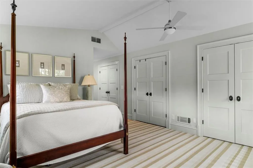 Three closets in secondary bedroom