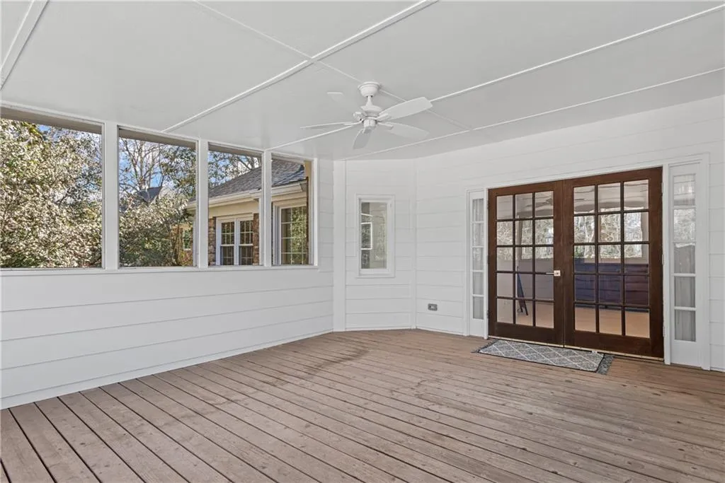 Gorgeous private sunroom off the primary bedroom.