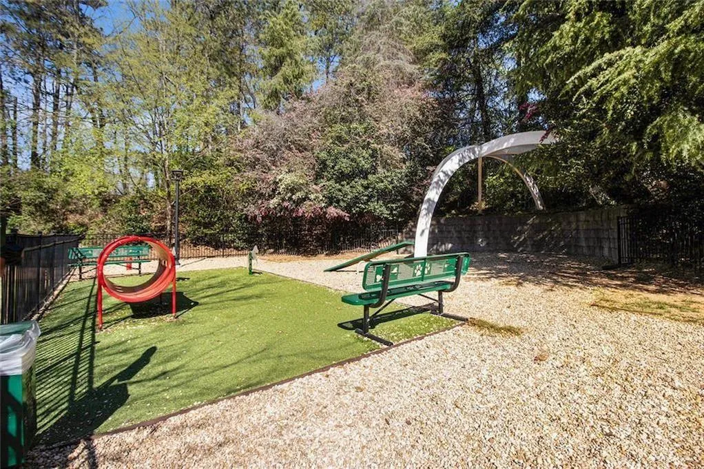 View of community with a dog friendly area