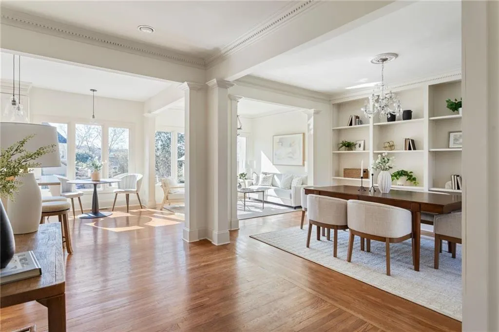 Enjoy this open floor plan with wood floors throughout main level.
