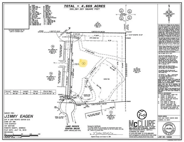 Plat Survey. Detailing the property boundaries, dimensions, and other relevant site information