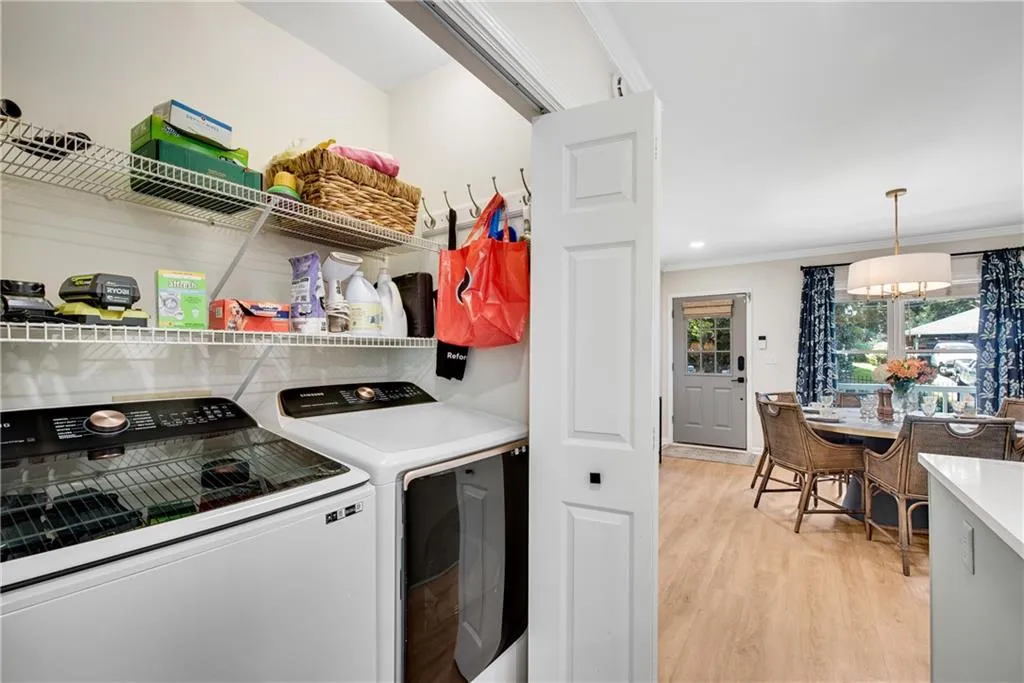 Laundry in a closet, on main level