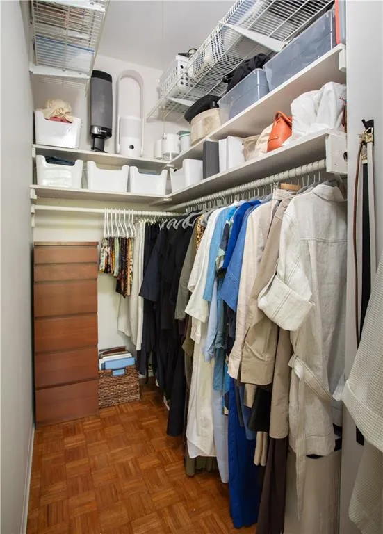 Walk in closet in Primary Bedroom.
