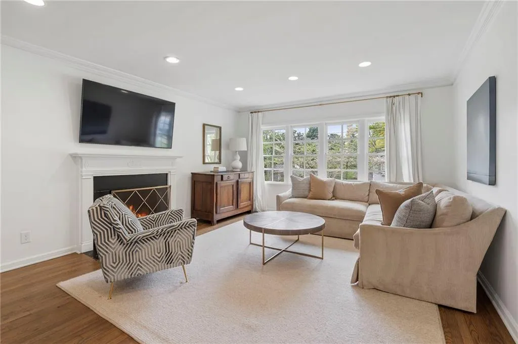 Separate living room provides a separate living space. Large bay window allow light to flood in.