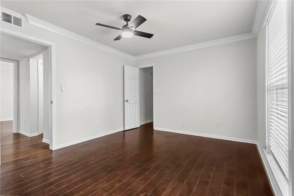 with walk-in closet