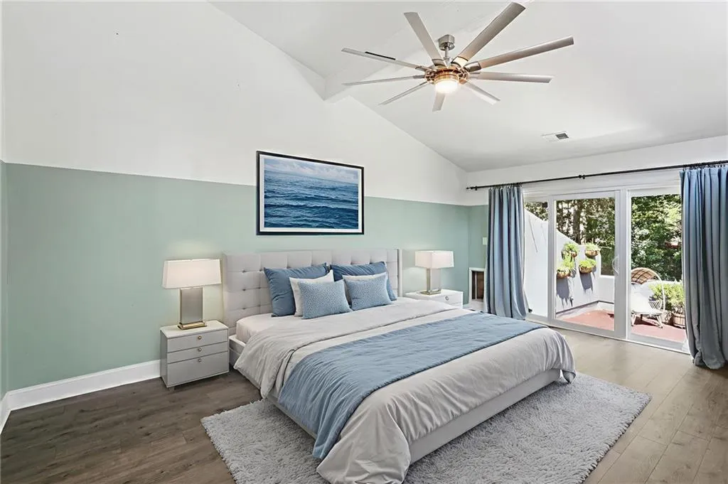 Primary bedroom suite on upstairs level opens out to a very large rooftop patio.  Enjoy!