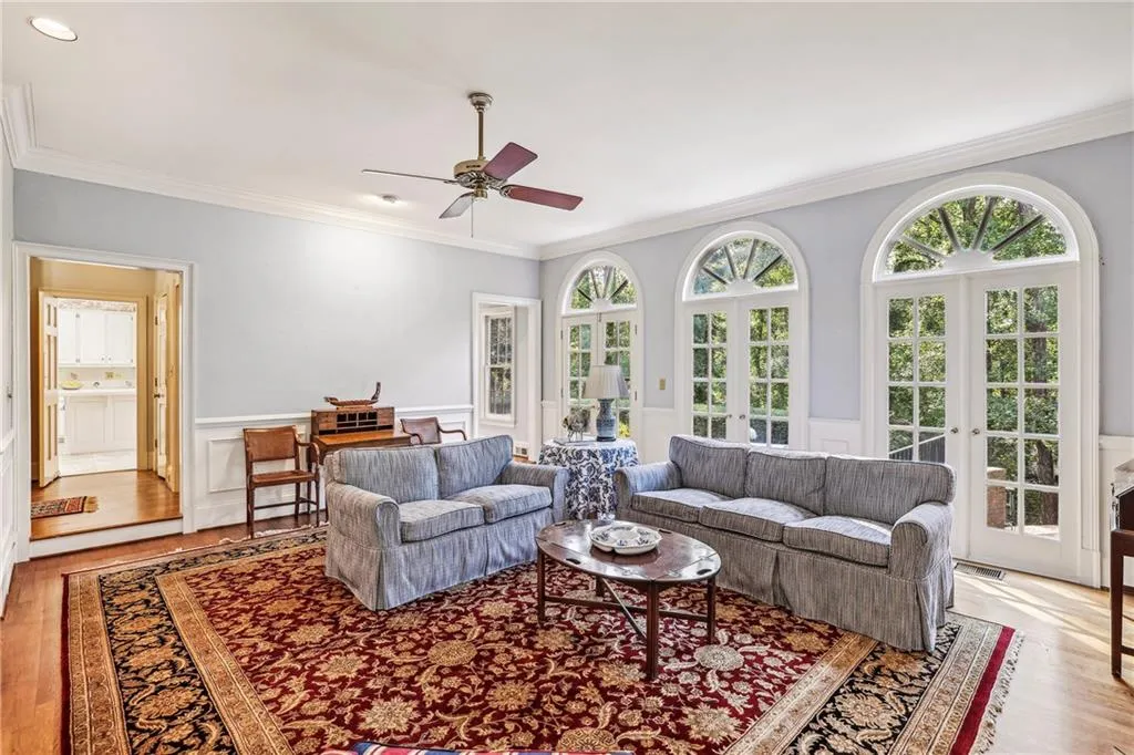 Lovely French doors leading to terrace.