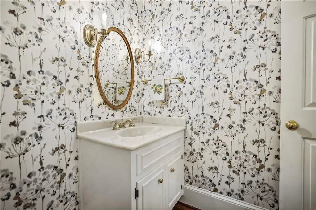 Main level half bath.