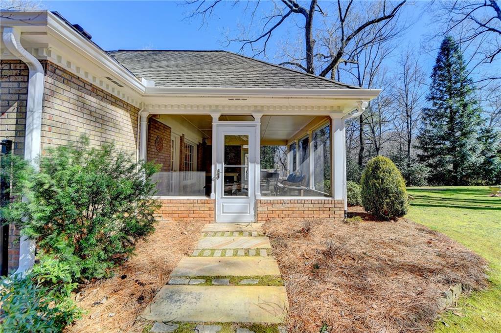 Screened Porch Entry.