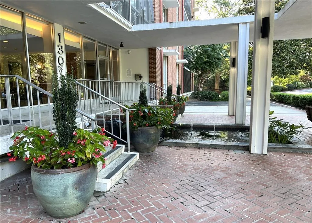 Another view of front entrance to building