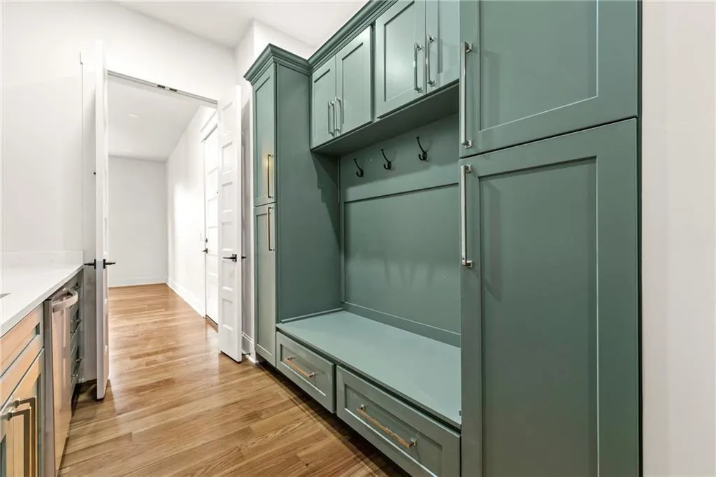 Mudroom with light wood-flooring Mudroom with light wood-flooring
