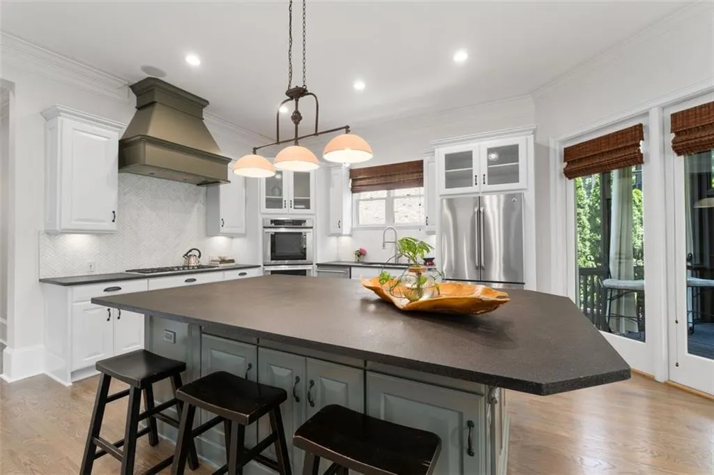 Beautifully updated kitchen with huge island