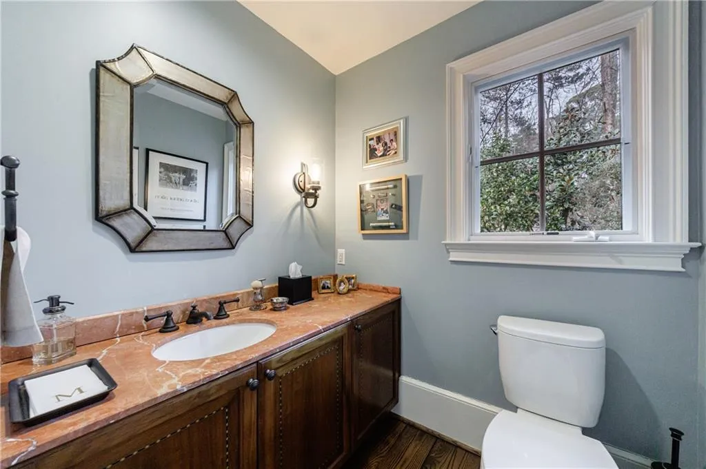 one of two powder rooms on the main level