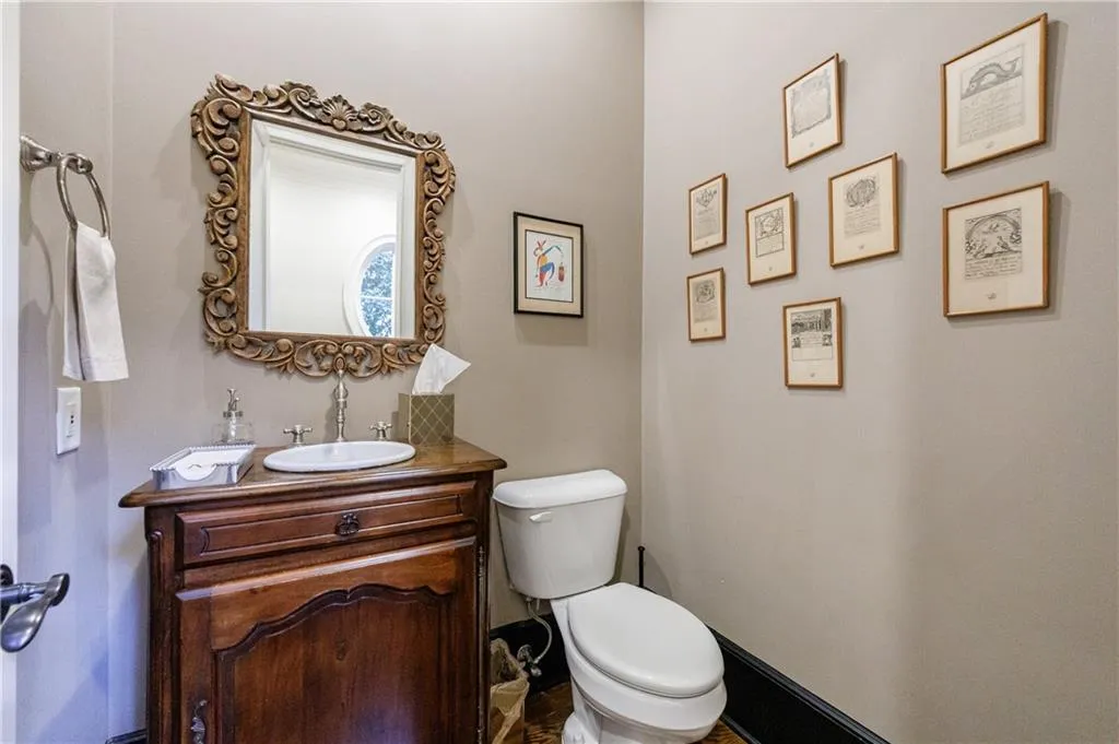 one of two powder rooms on the main level