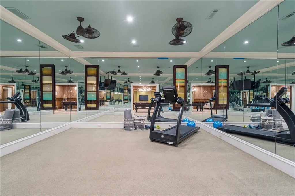 Gym or yoga space.