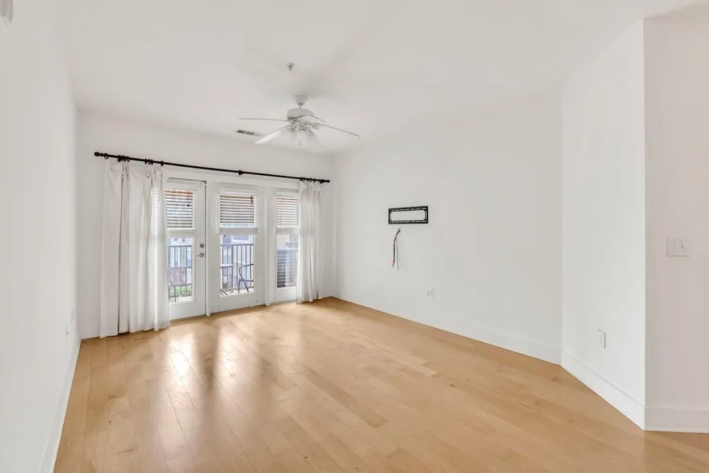 Natural light floods the living room
