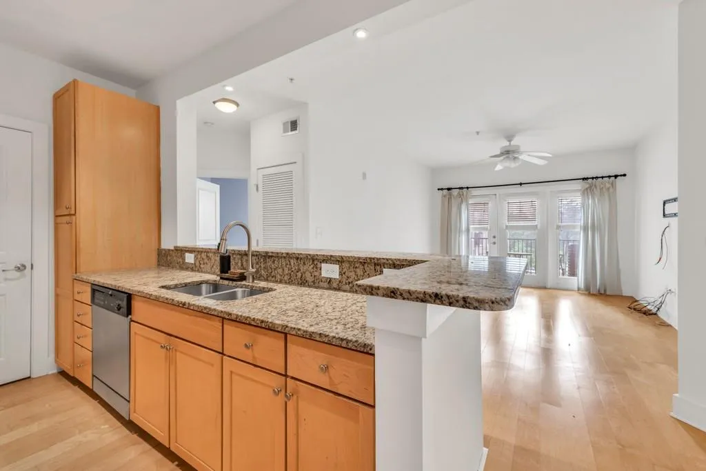 Kitchen is open to the living room