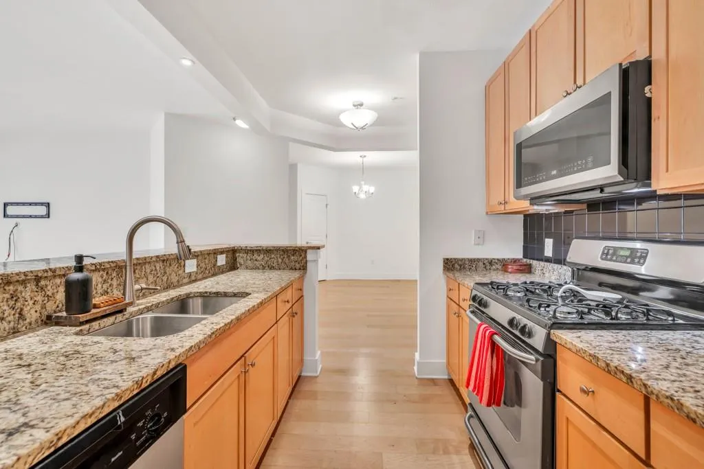 Stylish kitchen with plenty of counter space!