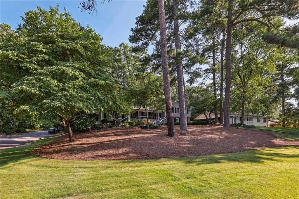 Home sits beautifully on gently sloping lot