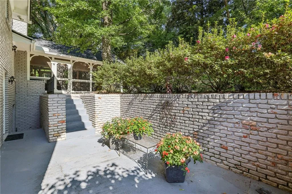 Lower patio and entry to the basement