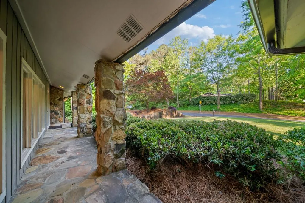 Covered Rocking Chair Front Porch Spams More Than Half The Home!