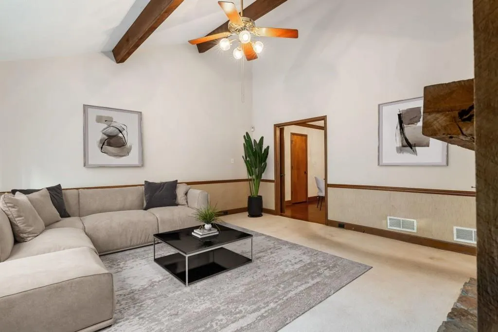 This Picture Was Virtually Staged, But Imagine Your Own Pieces In This Area!