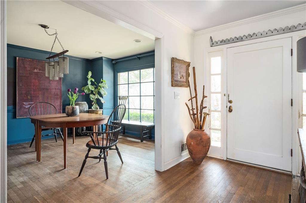 Foyer with view towards dining room