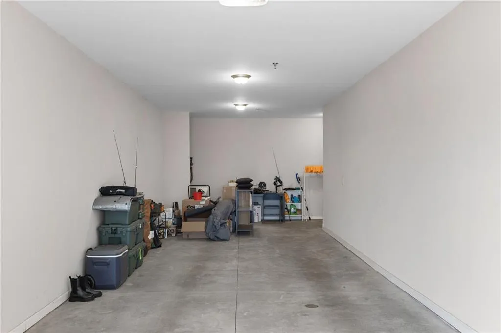 Garage with baseboards