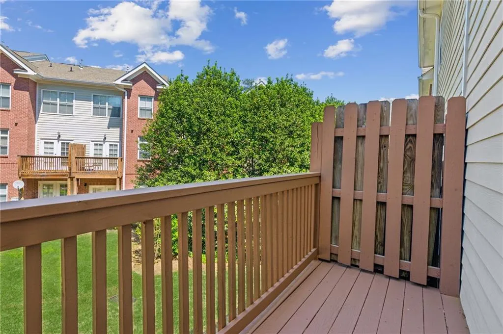 View of wooden deck
