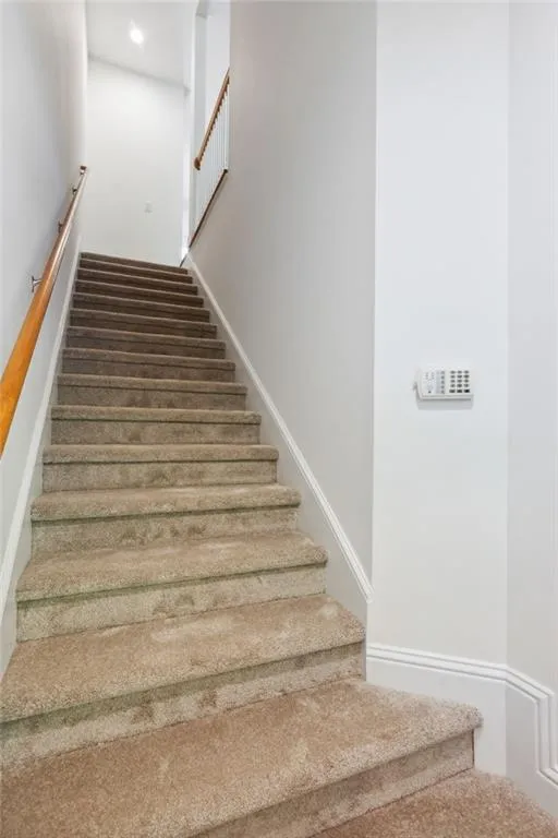 Stairway with carpet