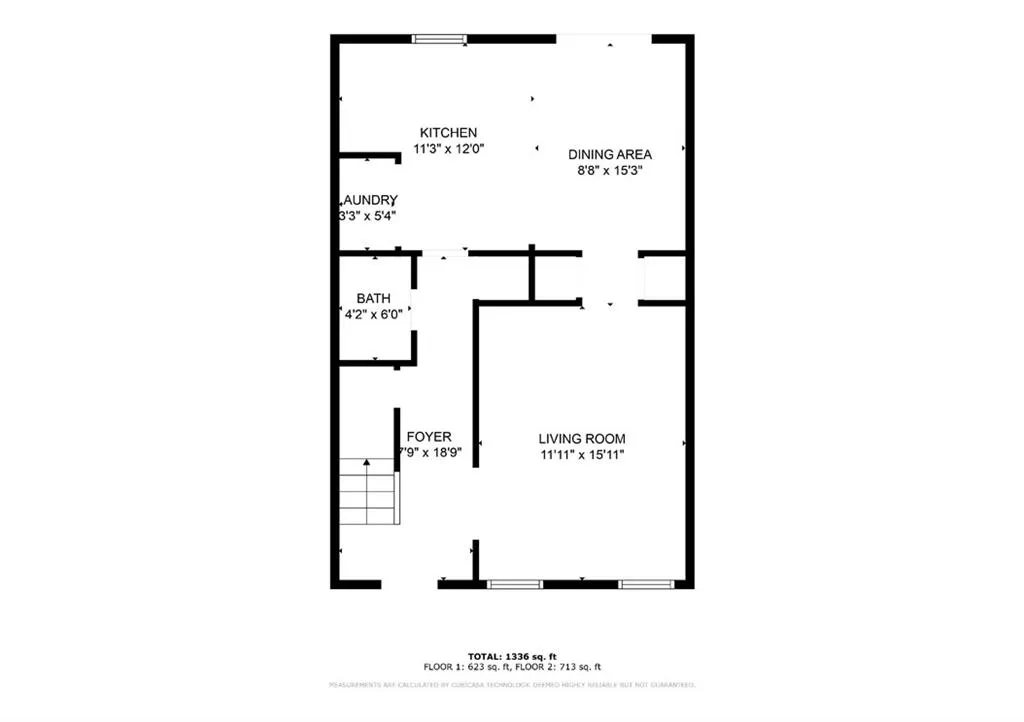 1st Floor Plan - sq/ft is estimated