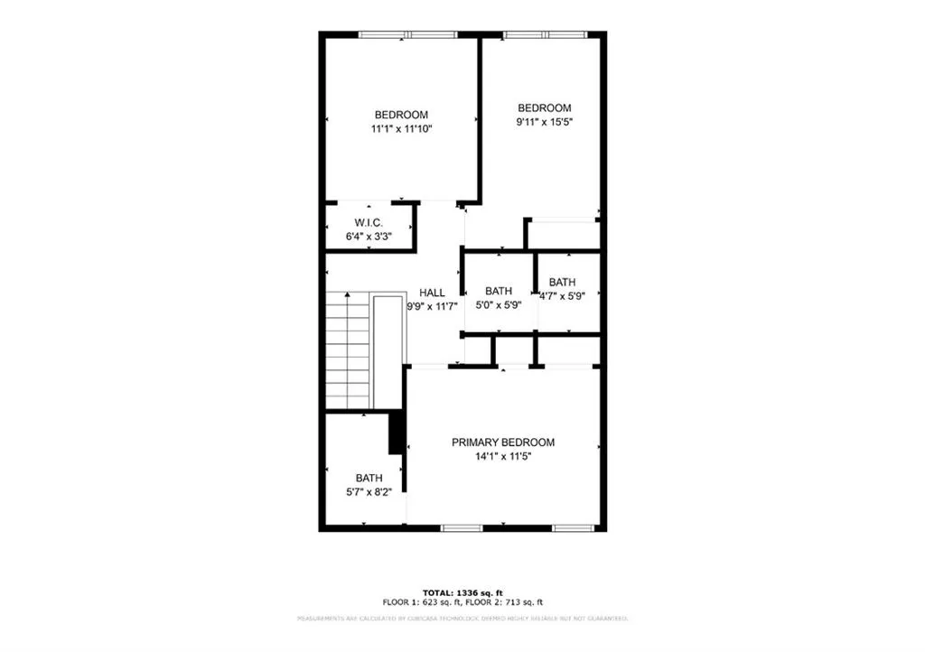 2nd Floor Floor plan - sq/ft is estimated