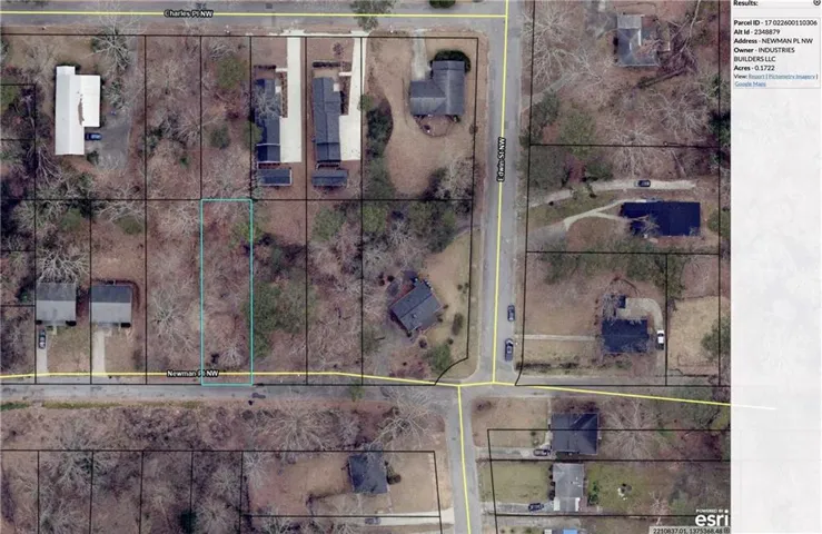 Property Parcel Map. Displaying the property boundaries and associated identifying information