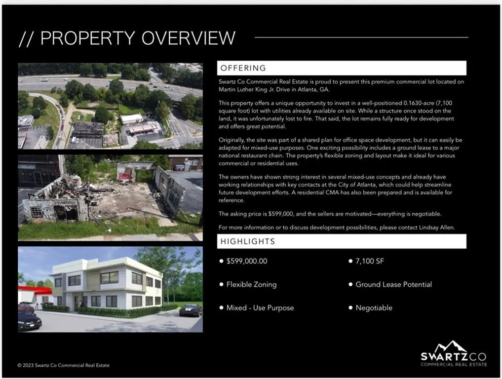 1823 M. L King Jr Drive, Atlanta, Georgia 30318, ,Land,For Sale,1823 M. L King Jr Drive,7610843