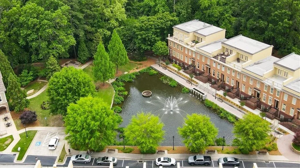 Drone / aerial view of a large body of water