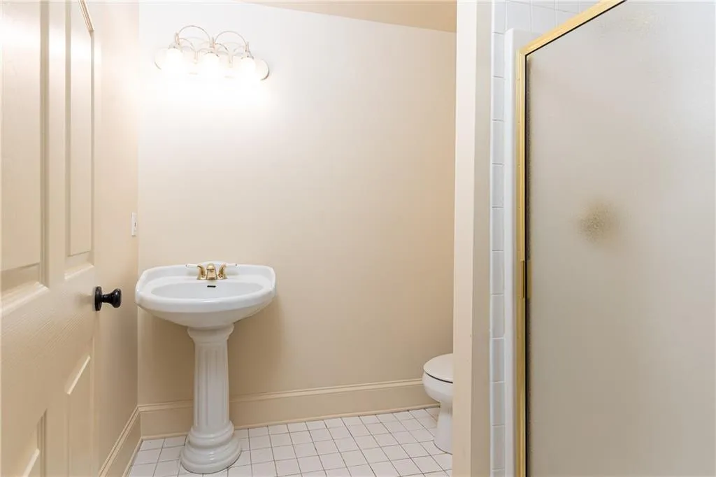 Terrace level bathroom