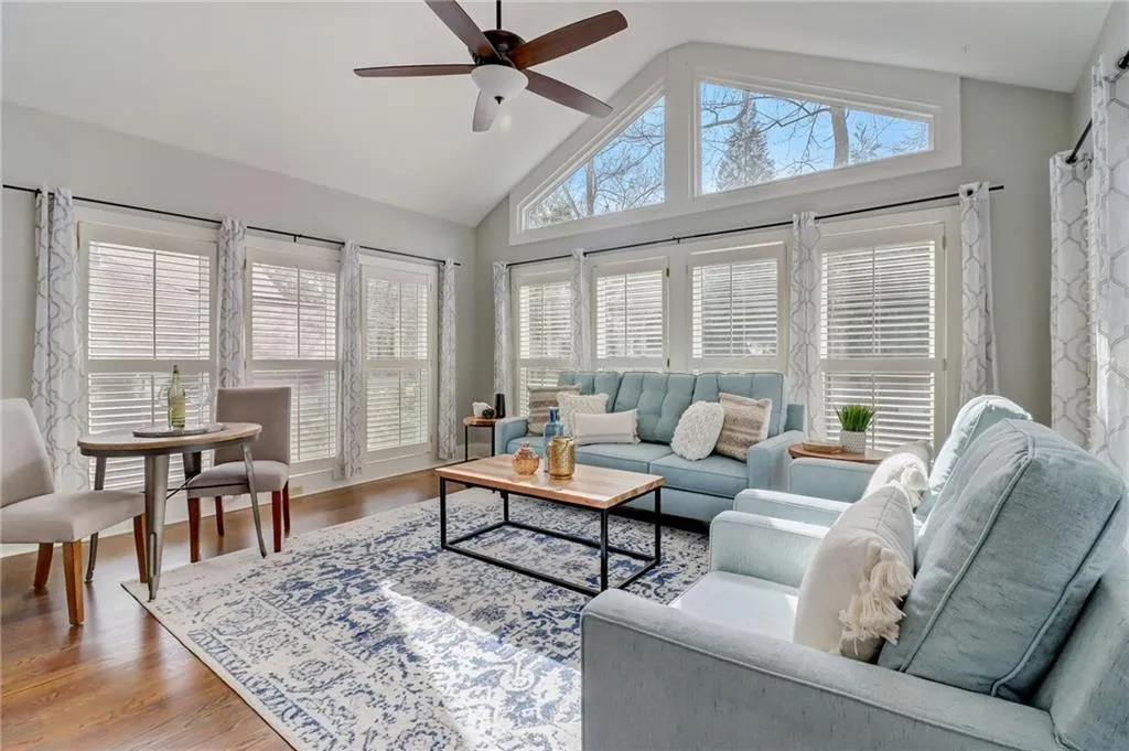 Sunroom - lots of natural light and new shutters