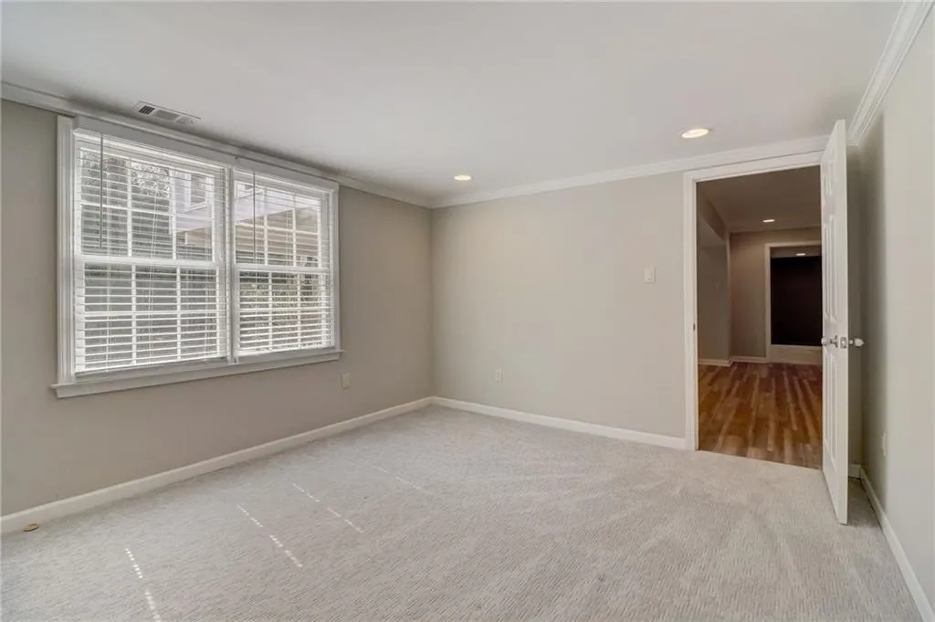 Terrace level room view to backyard and hang out area