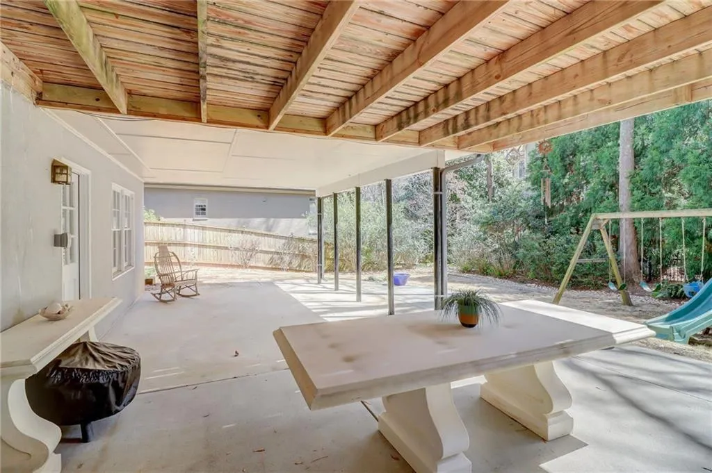 Downstairs covered patio