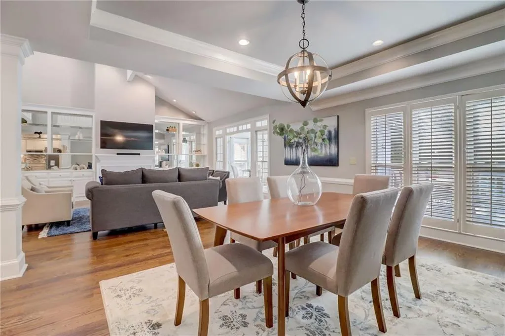 Dining area view to great room