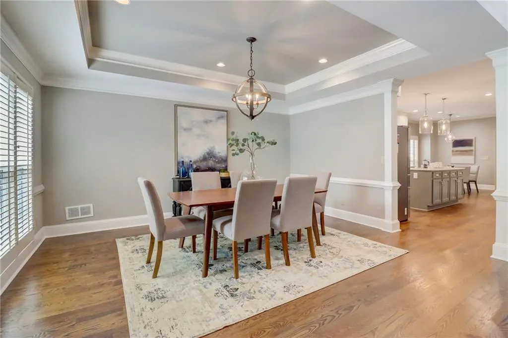 Dining room view to kitchen