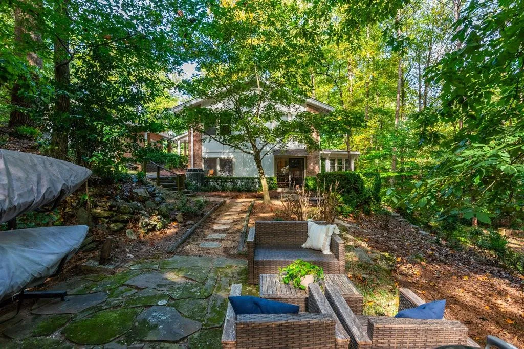 View of patio with an outdoor living space