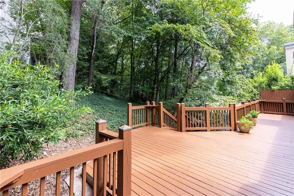Te expansive deck and backyard are private and perfect for entertaining.