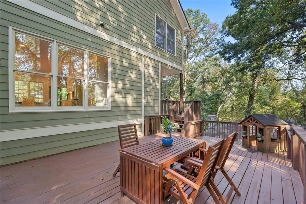 Enjoy the outdoors from the expansive deck